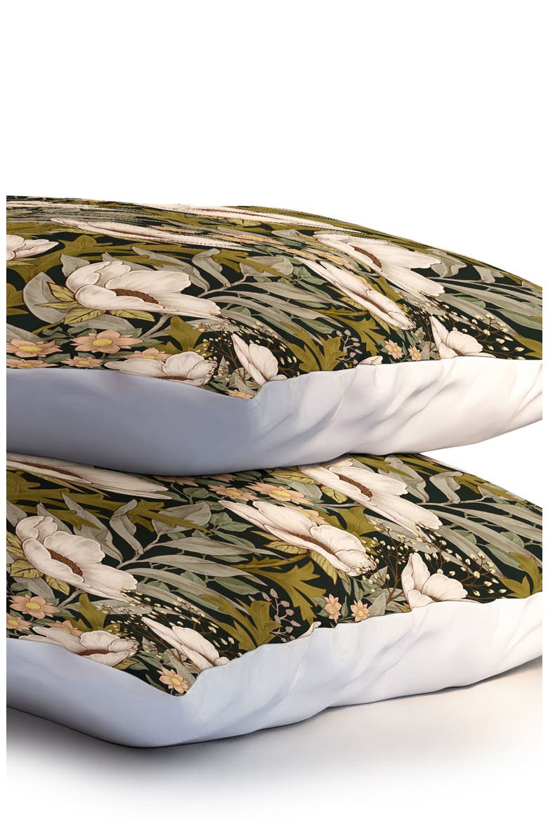 Floral Meadow Spring Green Duvet Cover & Shams Set, Alternate, color, GREEN