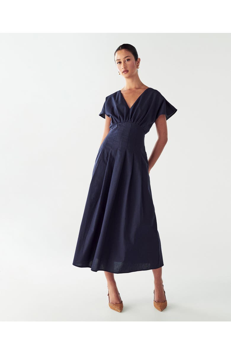 WILLA June Midi Dress, Alternate, color, Navy Blue