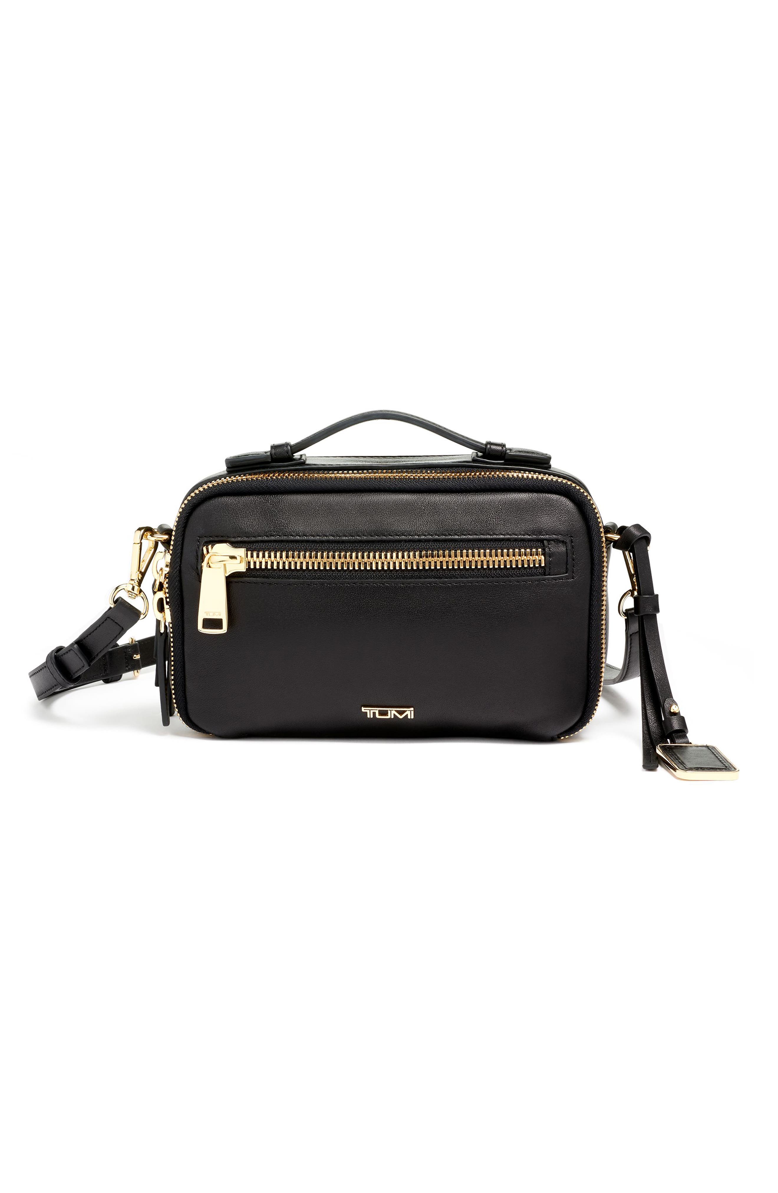 TUMI Marcie Leather Crossbody Bag, Main, color, 