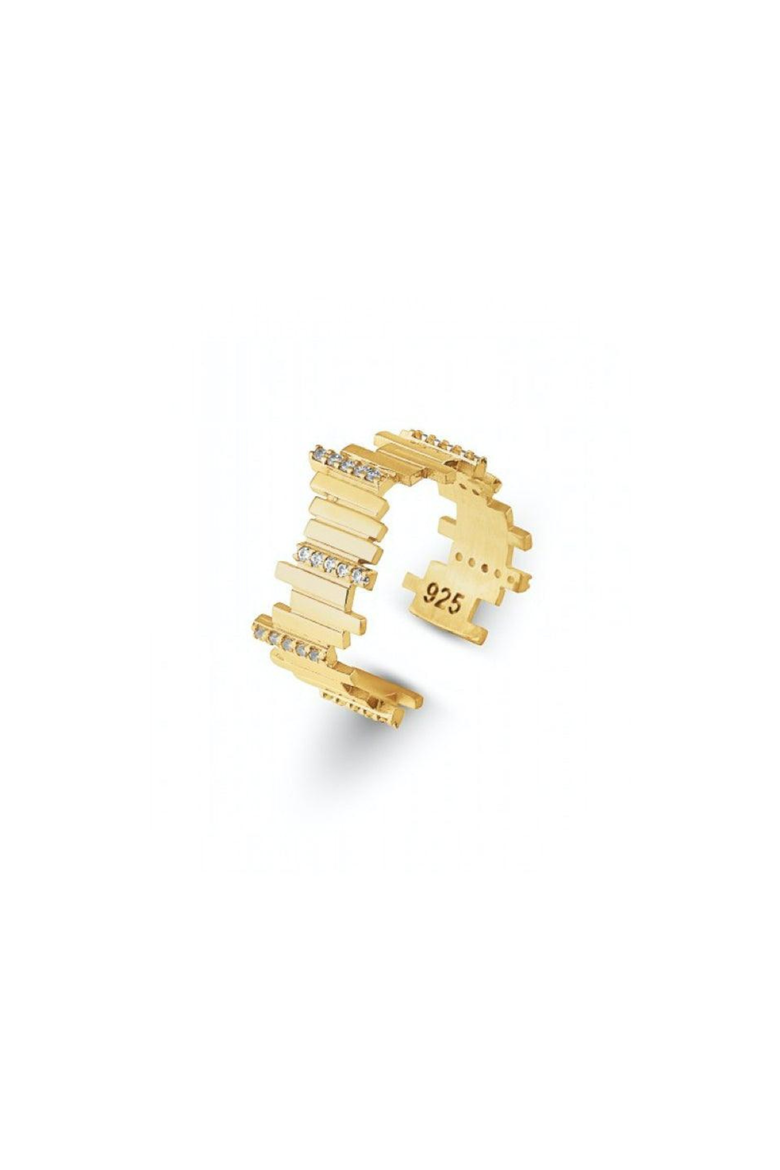 New Multiple Bar Sterling Silver Ring, Main, color, Gold