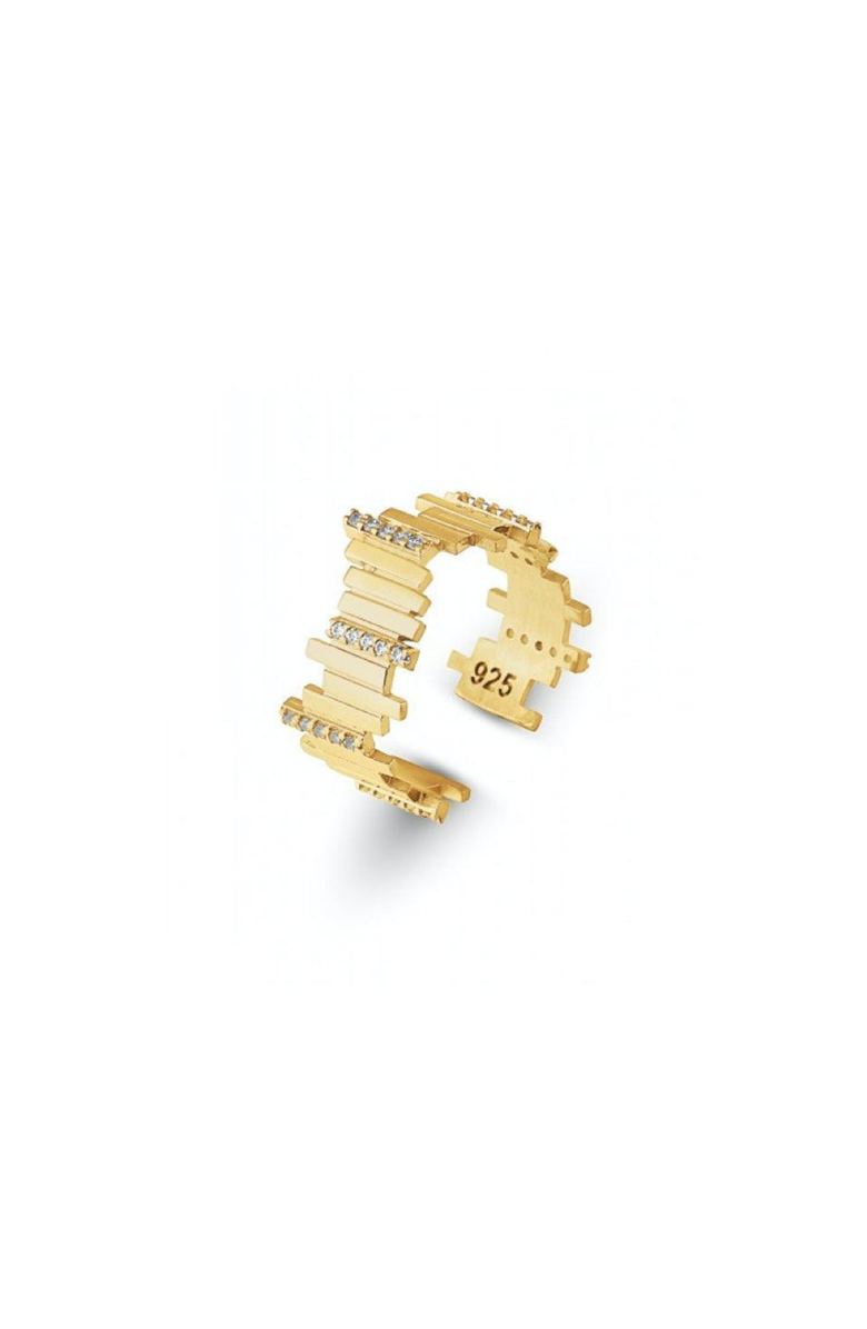 Spero London New Multiple Bar Sterling Silver Ring, Main, color, Gold