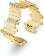 Spero London New Multiple Bar Sterling Silver Ring