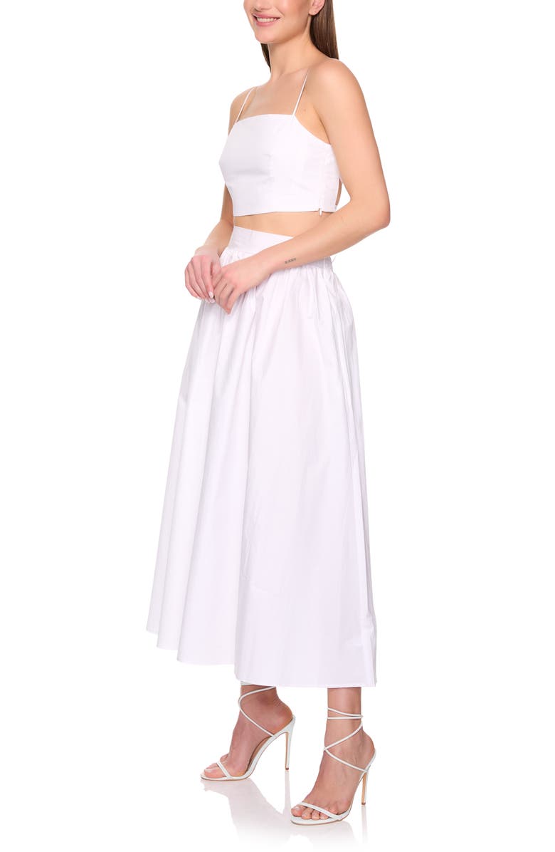 Susana Monaco Cotton Poplin Midi Skirt, Alternate, color, 