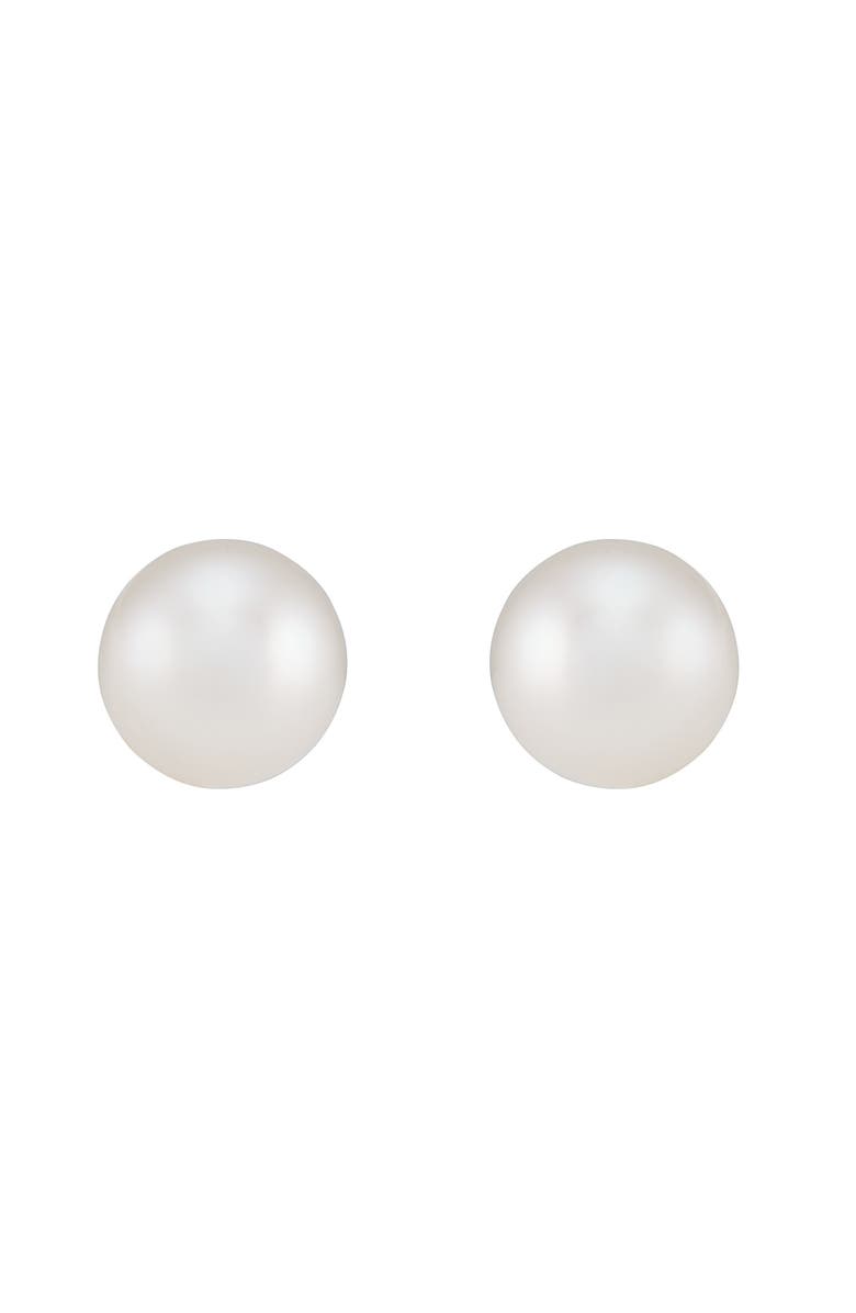 Frankie & Zoe 6-6.5mm Freshwater Pearl Stud Earrings, Alternate, color, White Gold