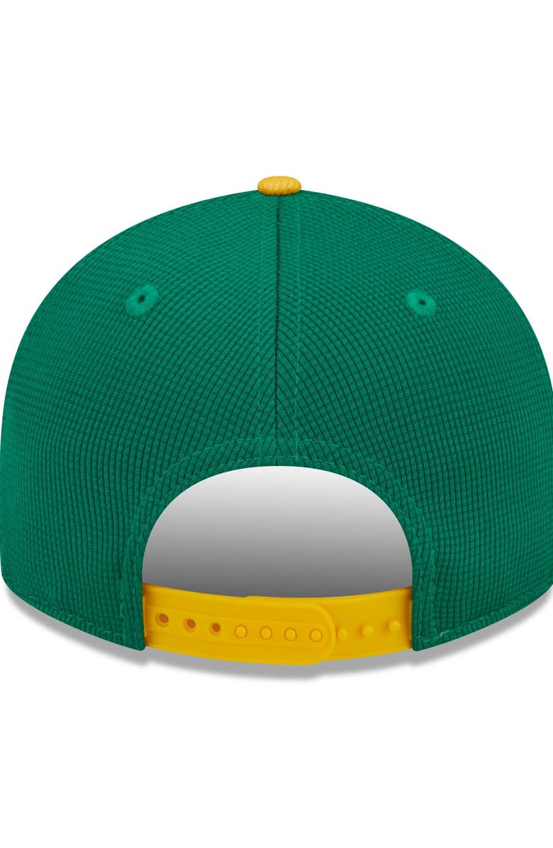 New Era Men's New Era  Kelly Green Oakland Athletics 2024 Batting Practice Low Profile 9FIFTY Snapback Hat, Alternate, color, 