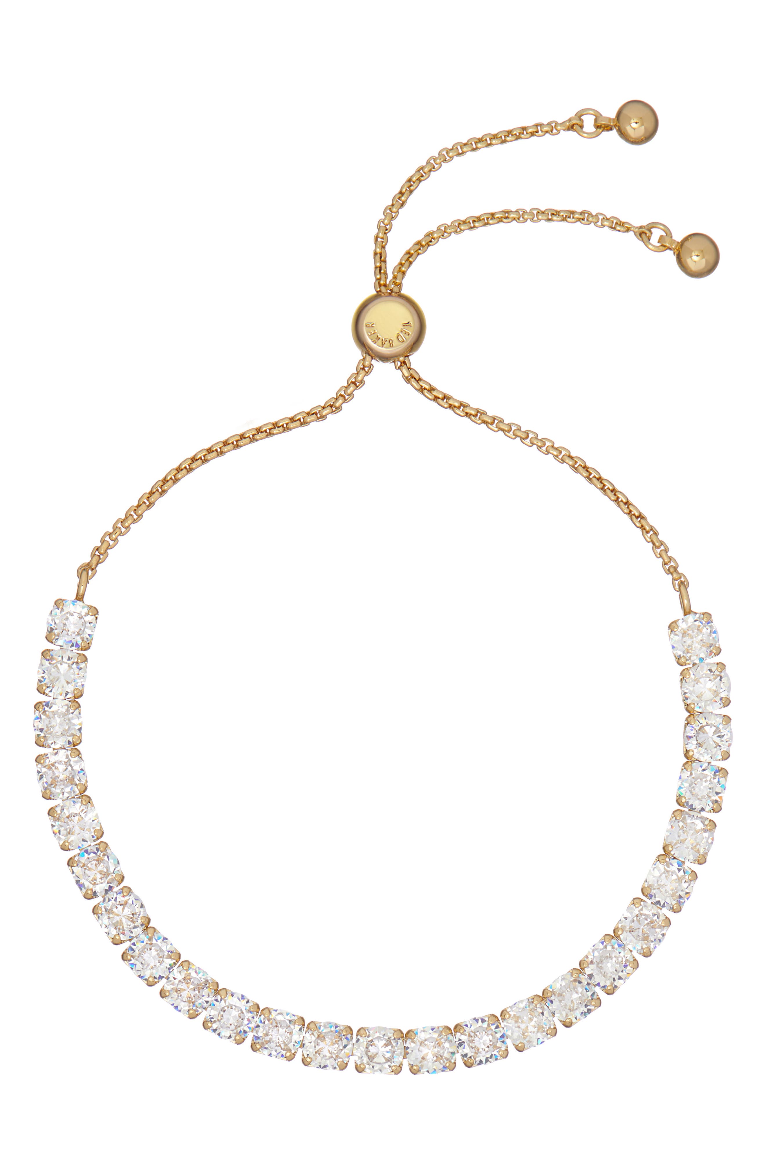 GOLD TONE CLEAR CRYSTAL