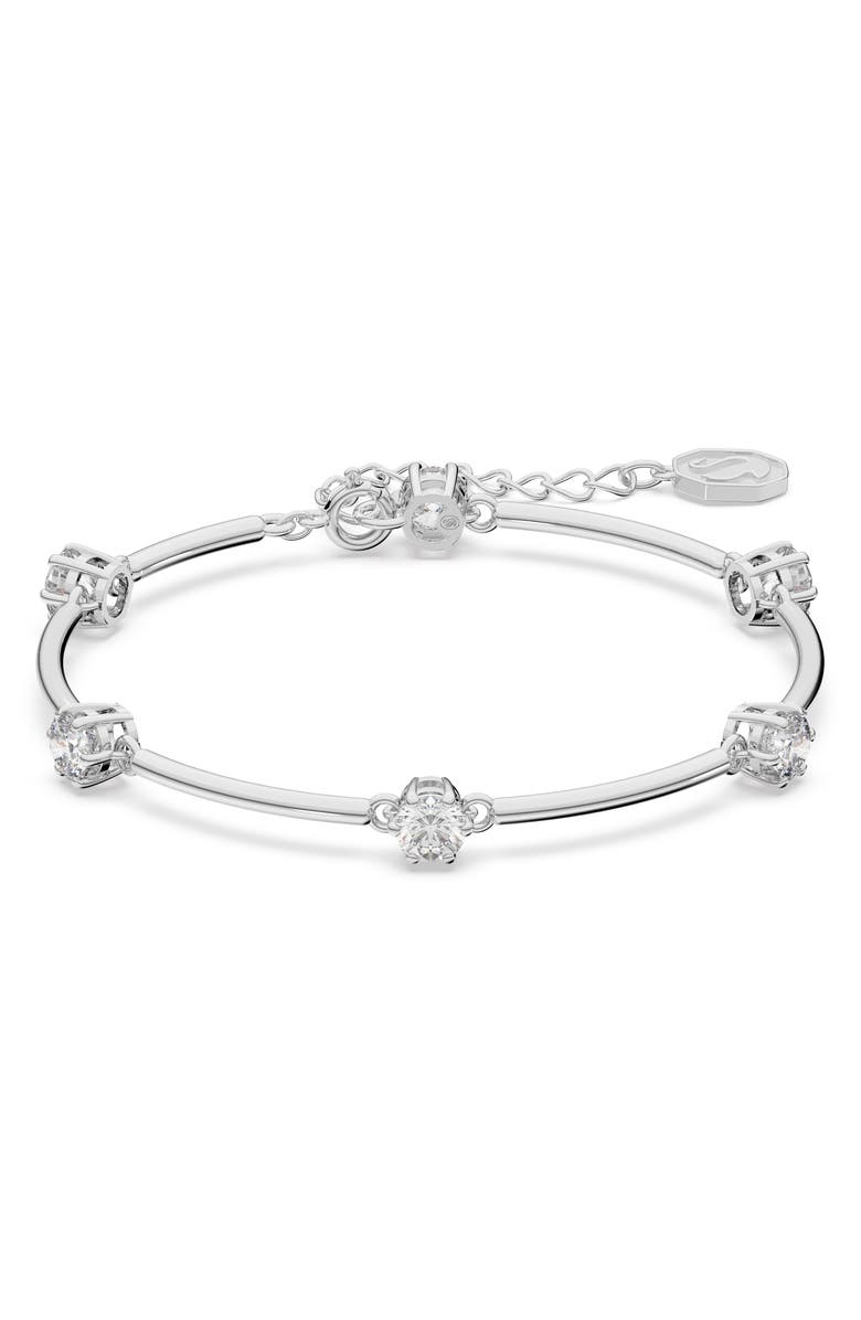 Swarovski Constella Crystal Bangle, Main, color, Silver