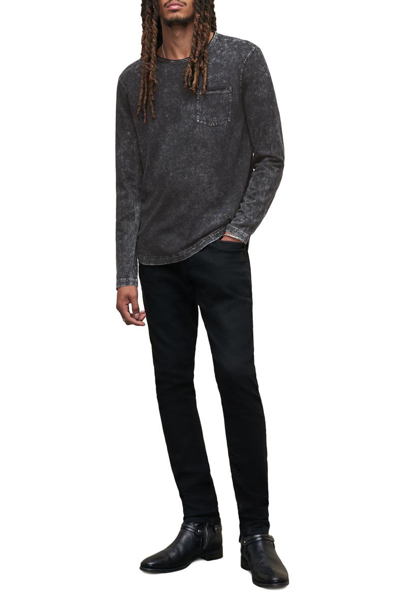 John Varvatos Craig Organic Slub Cotton Long Sleeve T-Shirt, Alternate, color,