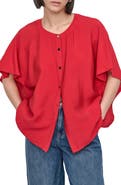 DKNY Textured Voile Button-Up Shirt