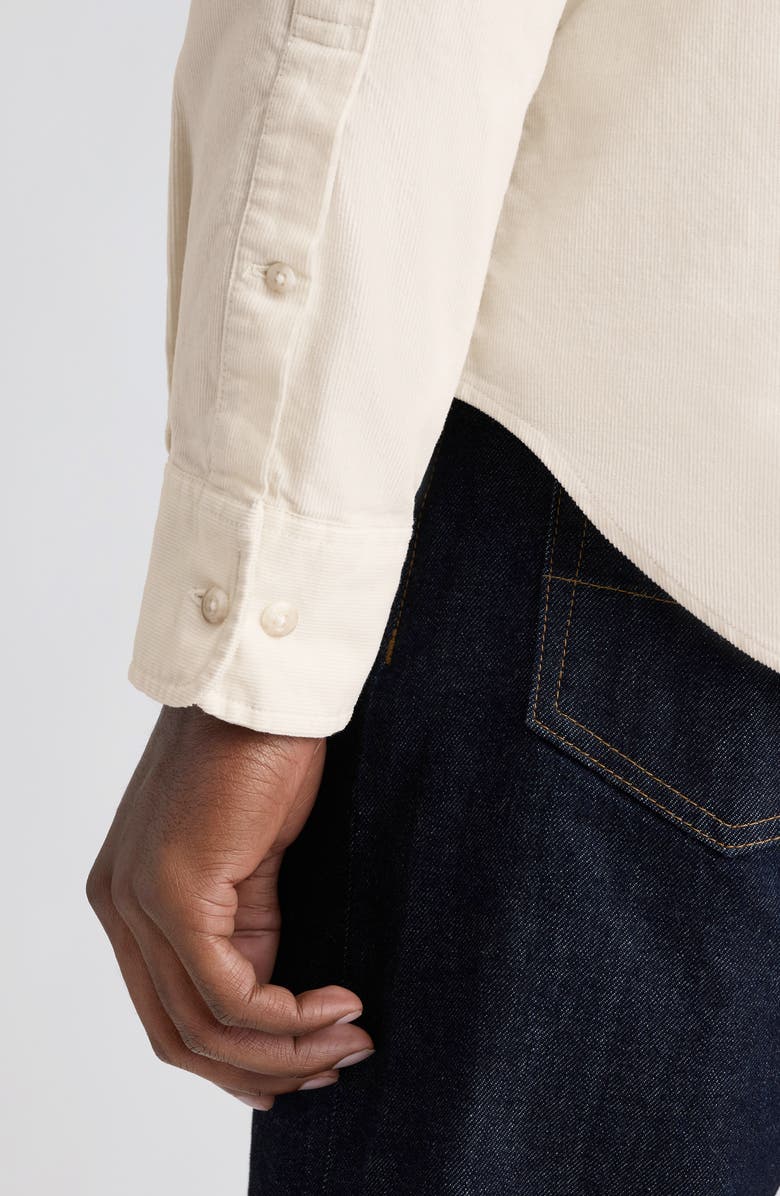 Bonobos Slim Fit Corduroy Button-Down Shirt, Alternate, color, Silver Birch