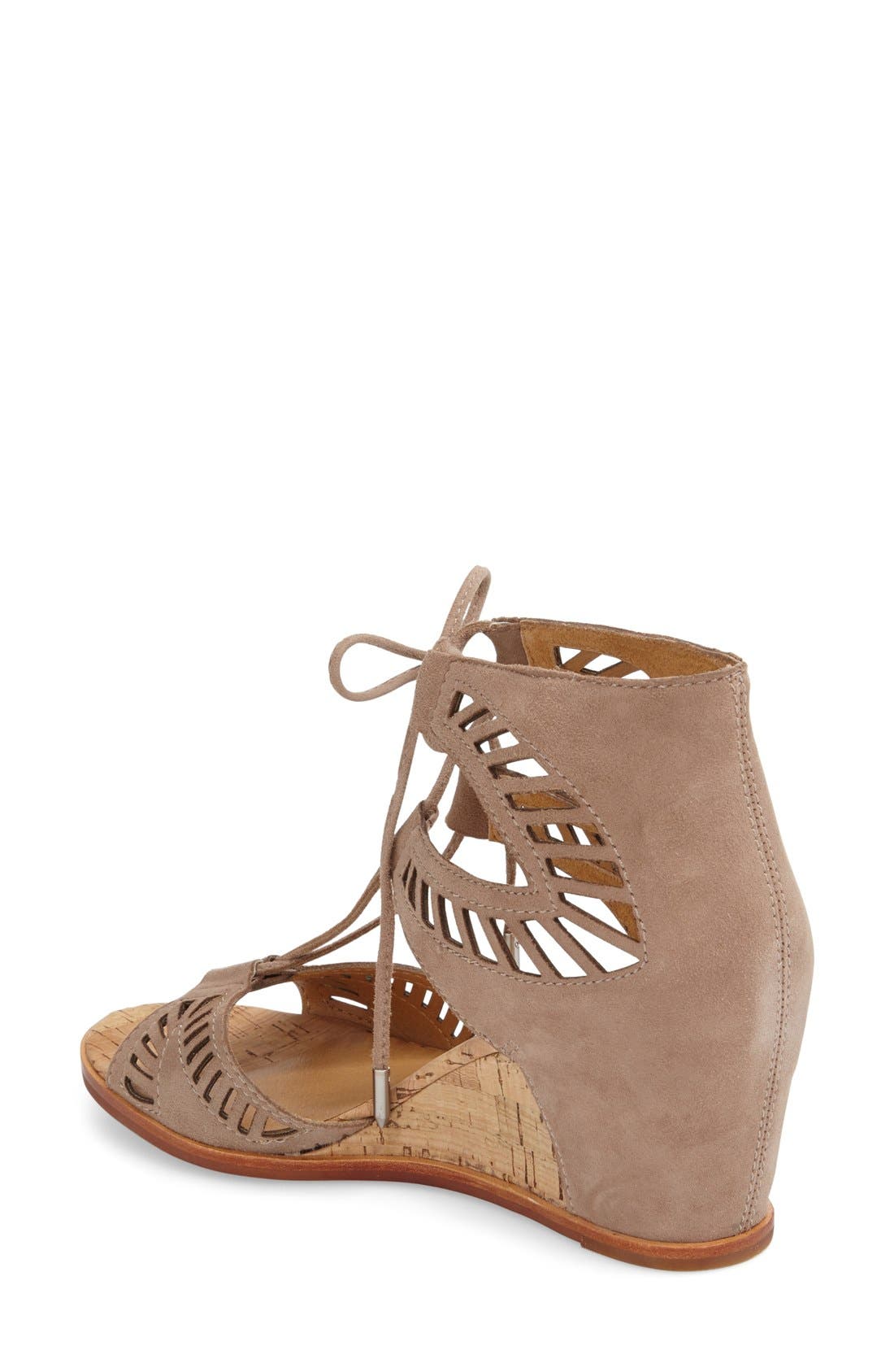 Dolce Vita 'Linsey' Lace-Up Wedge Sandal, Alternate, color, 