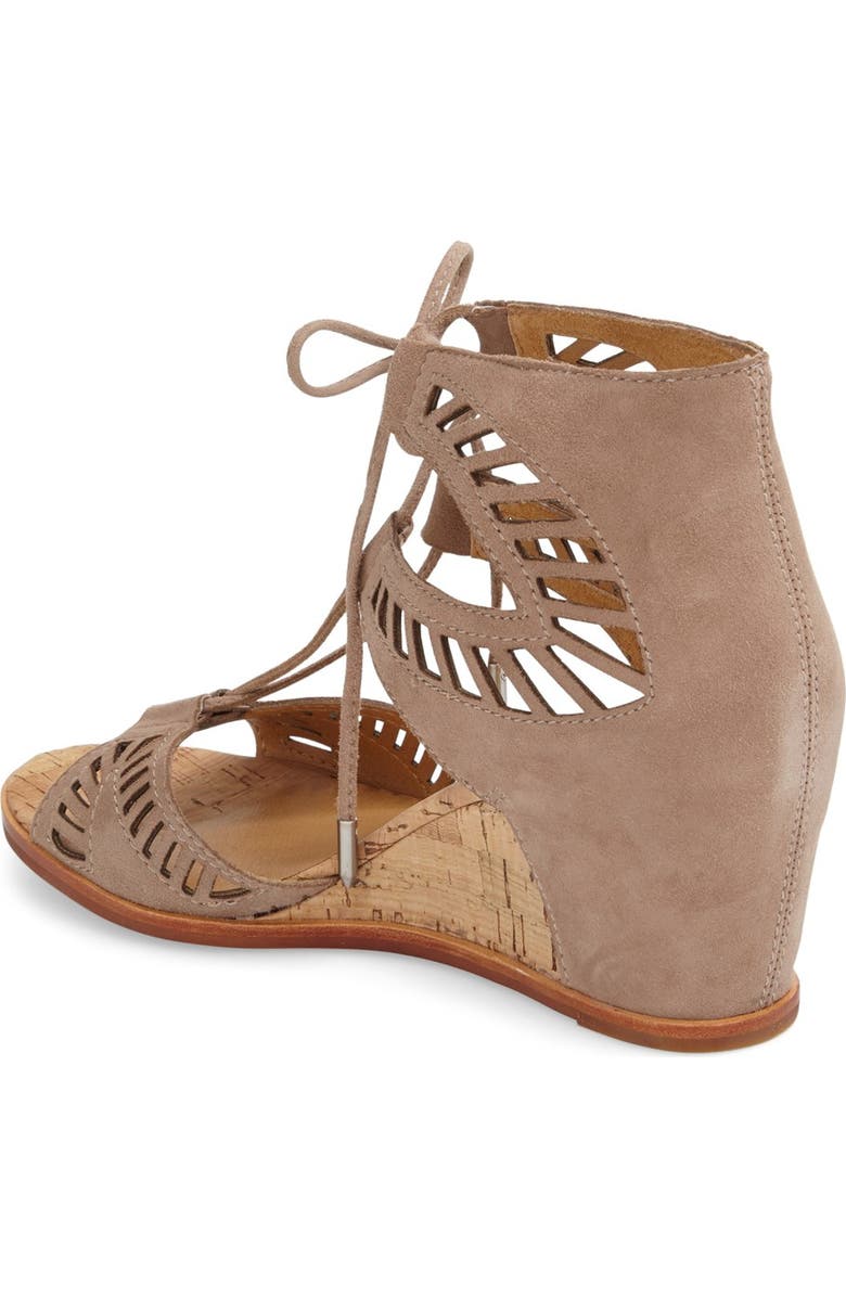 Dolce Vita 'Linsey' Lace-Up Wedge Sandal, Alternate, color,