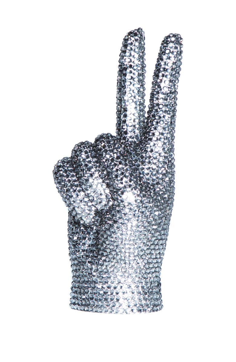 INTERIOR ILLUSIONS Graphite Peace Sign Table Top Decor, Alternate, color, 