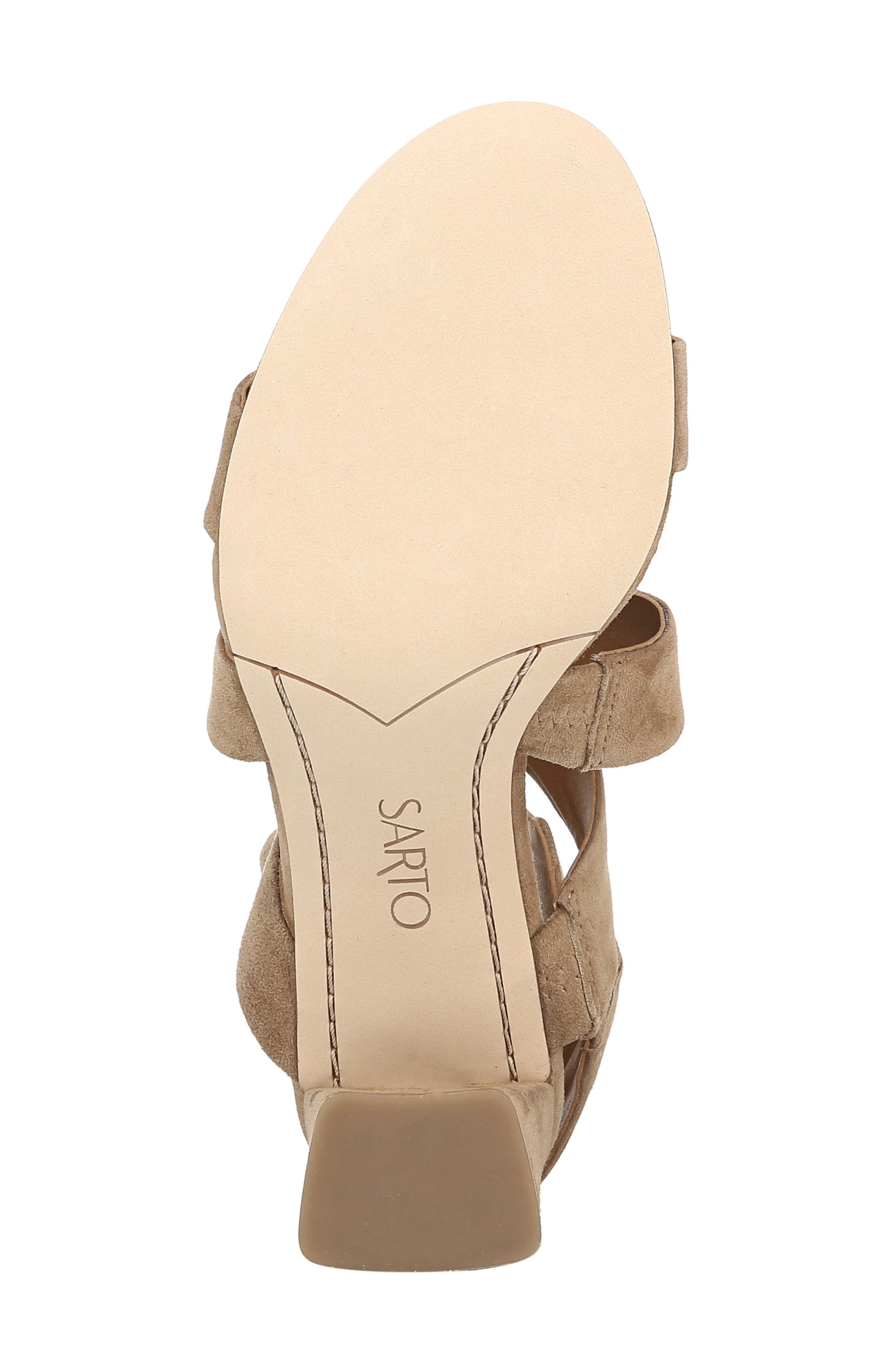 SARTO by Franco Sarto Tristan Strappy Block Heel Sandal, Alternate, color, TAUPE SUEDE