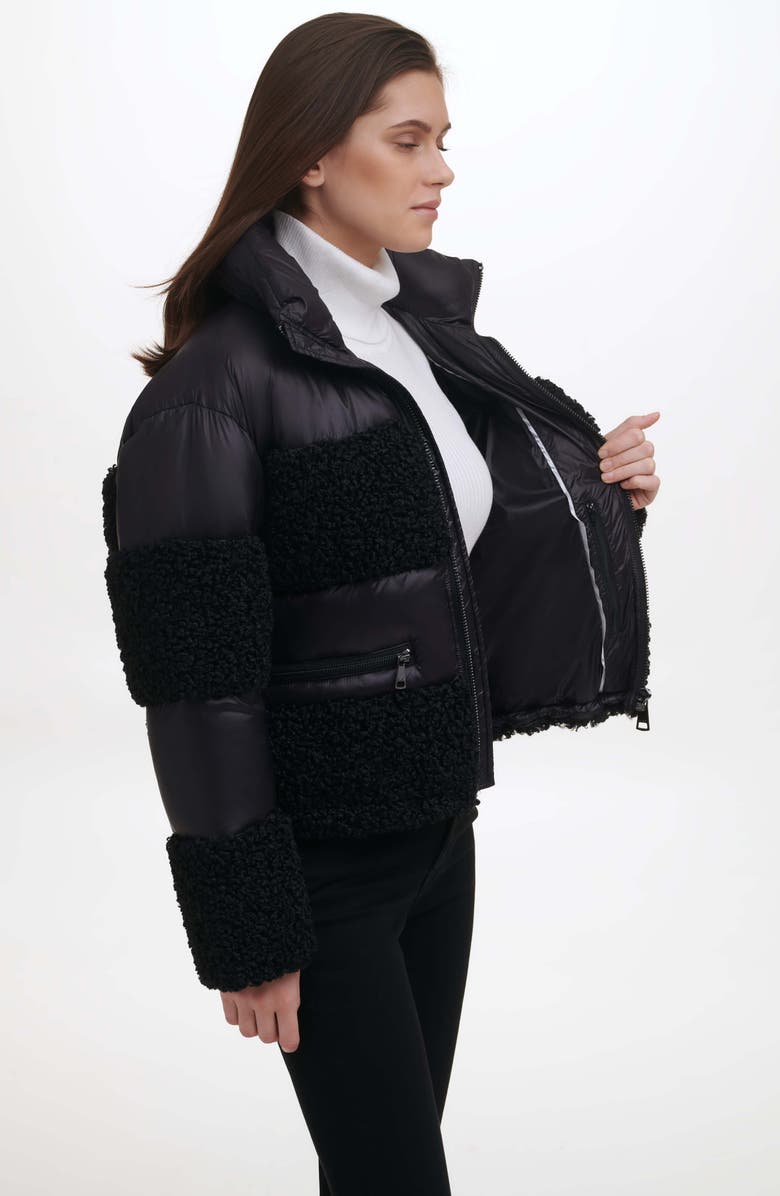 DKNY Teddy Faux Fur Puffer Jacket, Alternate, color, 