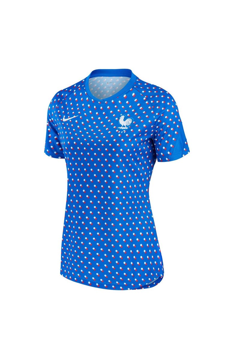 Nike Women's Nike Blue France Women's National Team 2022/23 Away Pre-Match Performance Top, Alternate, color, 