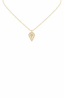 JARDIN Cubic Zirconia Star Shield Pendant Necklace