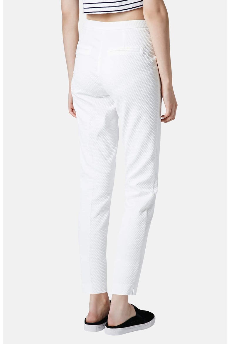 Textured Cigarette Pants, Alternate, color, WHITE