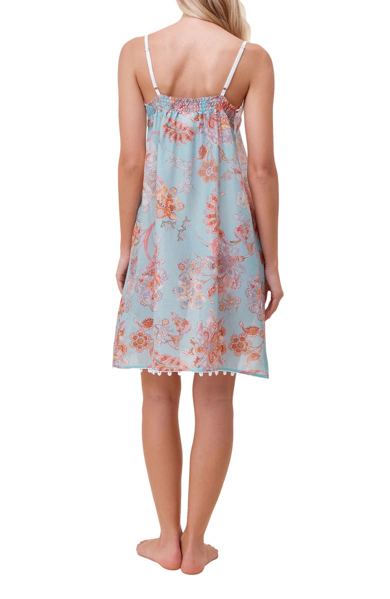 Papinelle Coco Lace Trim Cotton & Silk Chemise, Alternate, color, Eggshell