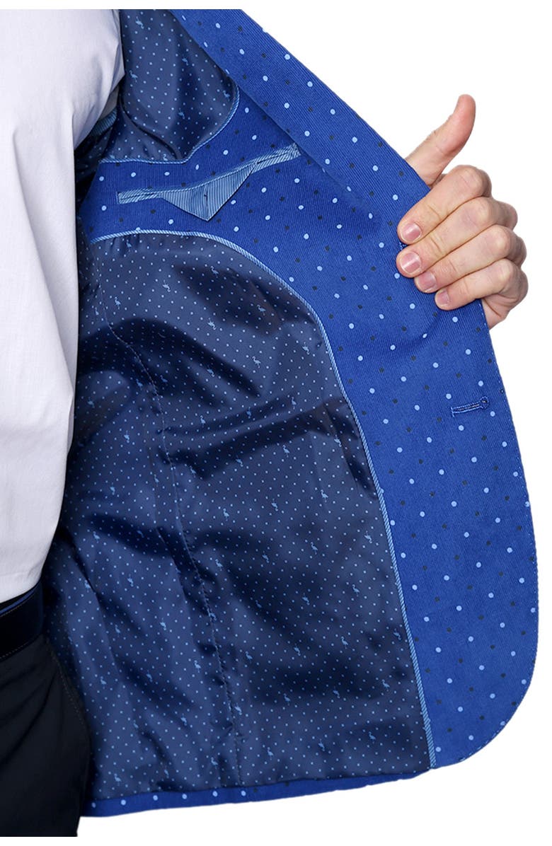 TailorByrd Dot Corduroy Two Button Notch Lapel Modern Fit Sport Coat, Alternate, color, 