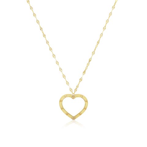 Shimmer Open Heart Necklace