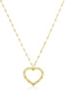 The Lovery Fine Jewelry Shimmer Open Heart Necklace