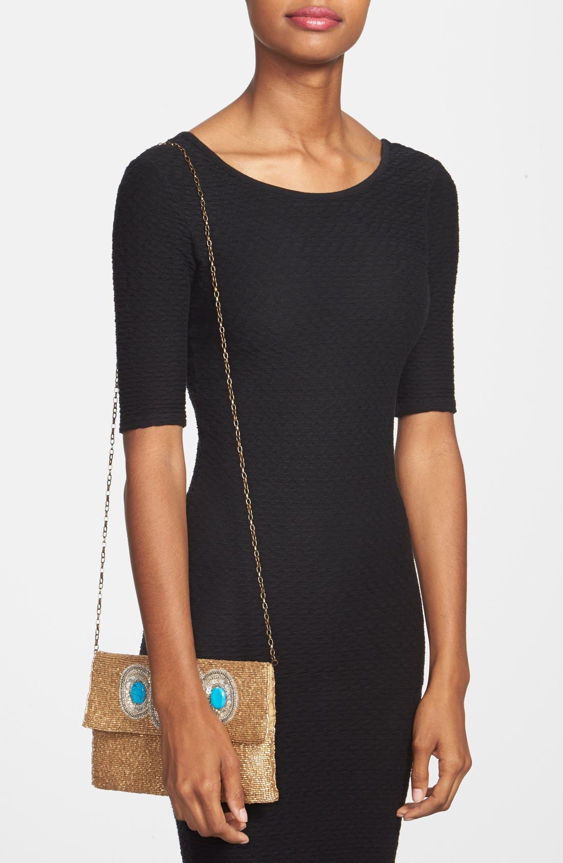 Big Buddha Beaded Clutch, Alternate, color, 