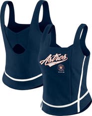 WEAR by Erin Andrews Women's WEAR by Erin Andrews Navy Houston Astros Square Neck Tank Top