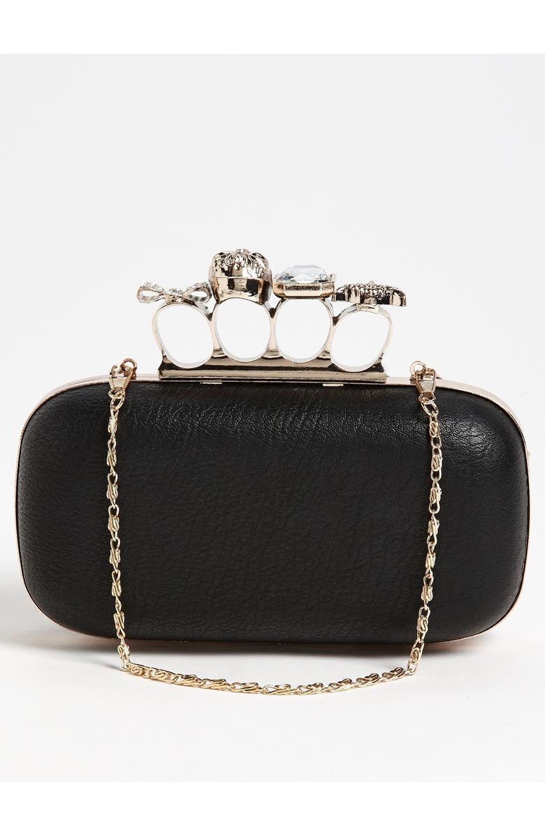 NATASHA Tasha 'Finger' Studded Clutch, Alternate, color,
