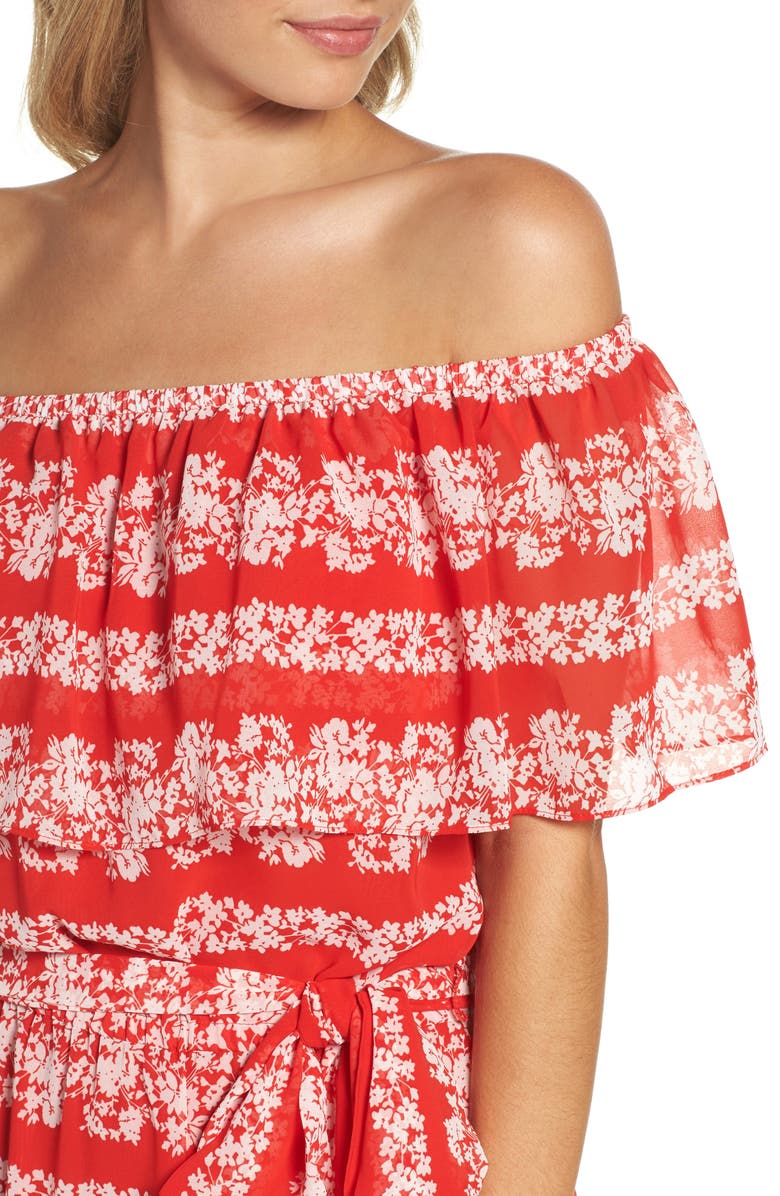 Eliza J Off the Shoulder Maxi Dress, Alternate, color, 