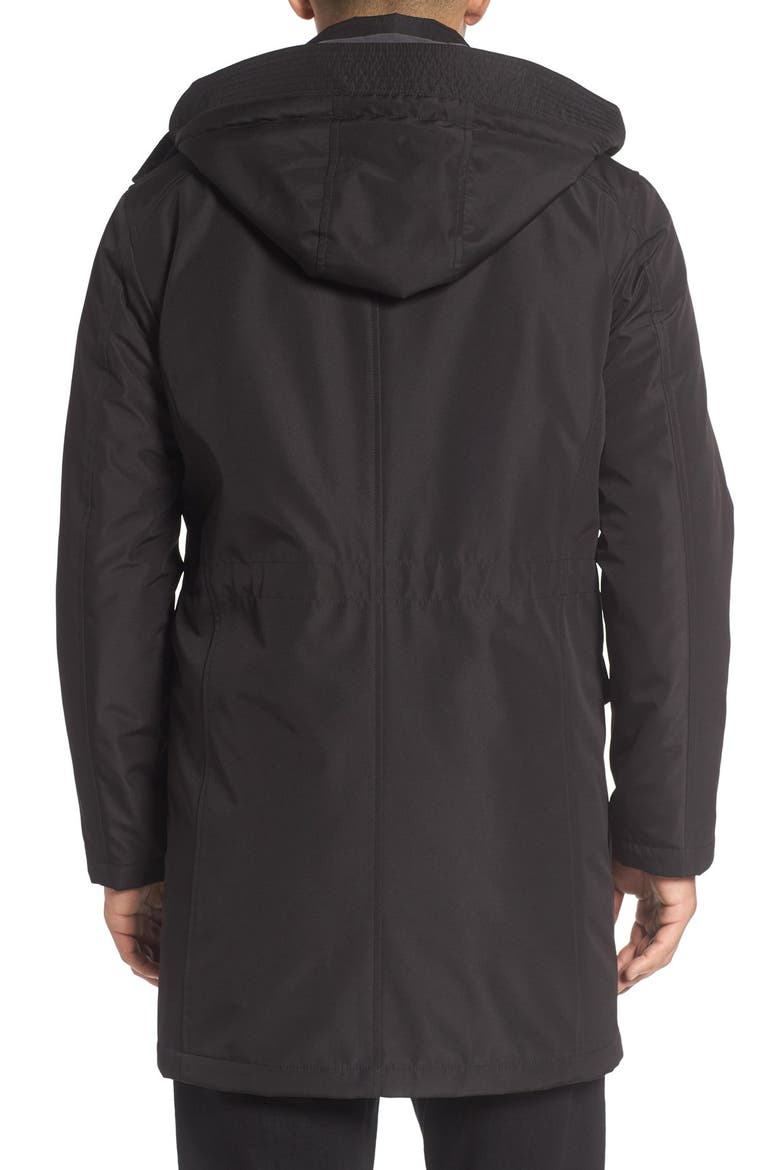 Insulated Water Resistant Car Coat, Alternate, color, BLACK