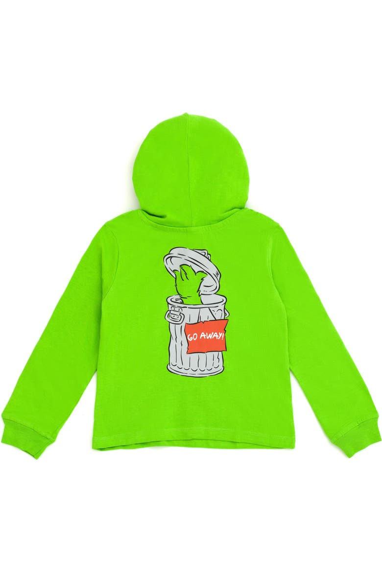 Hooded T-Shirt, Alternate, color, Oscar Grouch Green