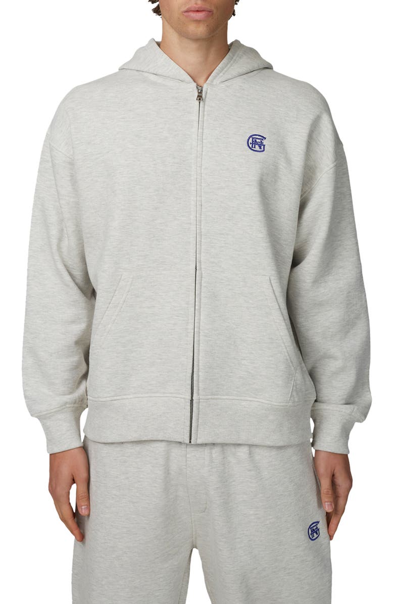 Good For Nothing Oversized Halftone Hoodie, Main, color, Grey