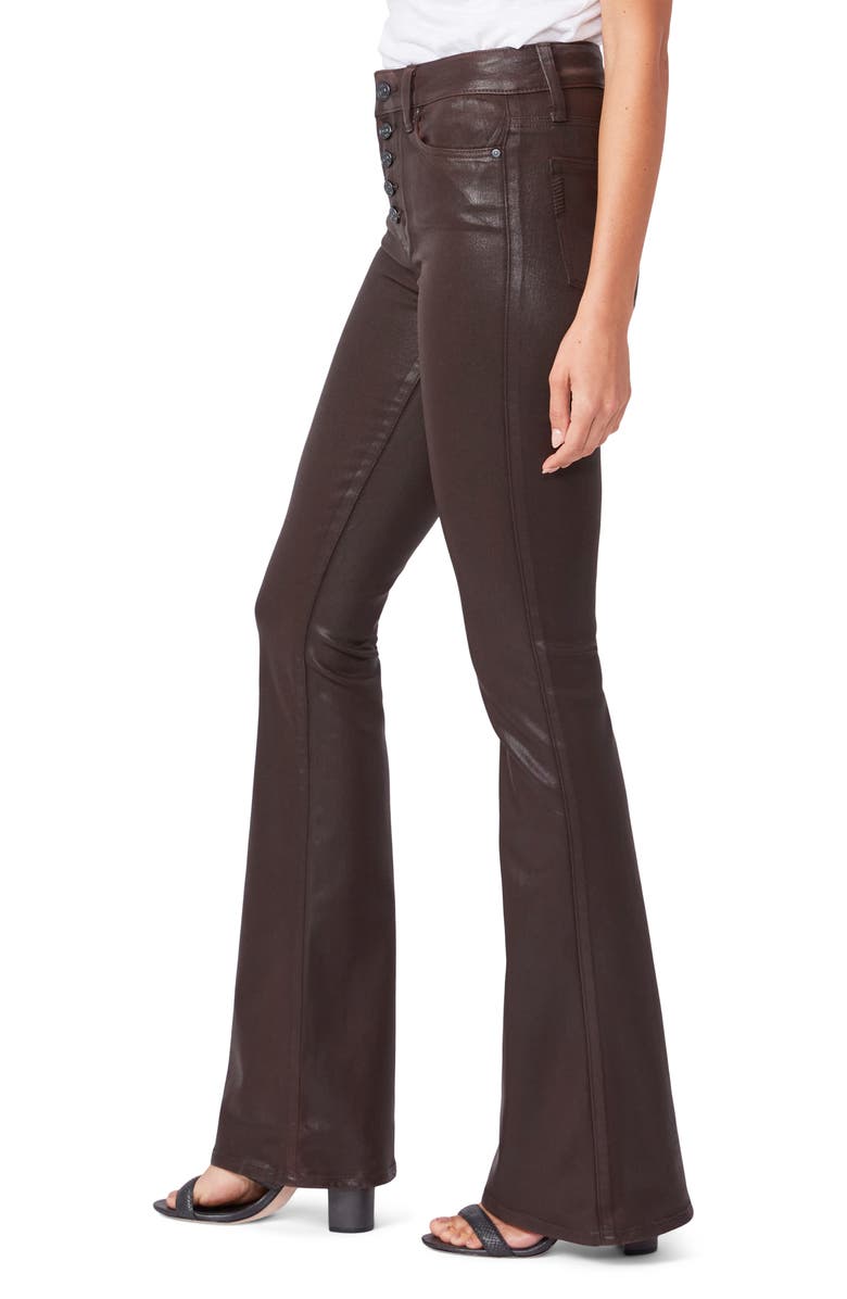 PAIGE Lou Lou Exposed Button High Waist Flare Jeans, Alternate, color, 