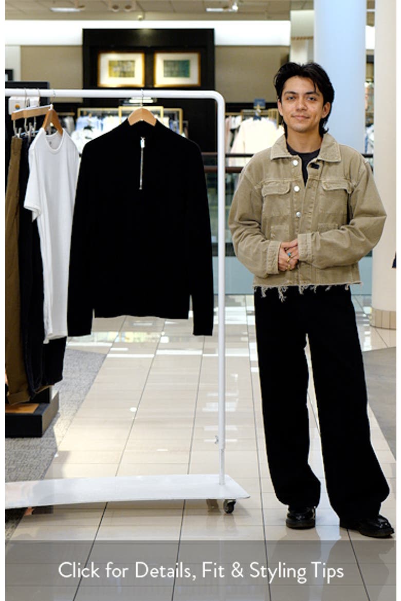 Wool sweater with zip collar video