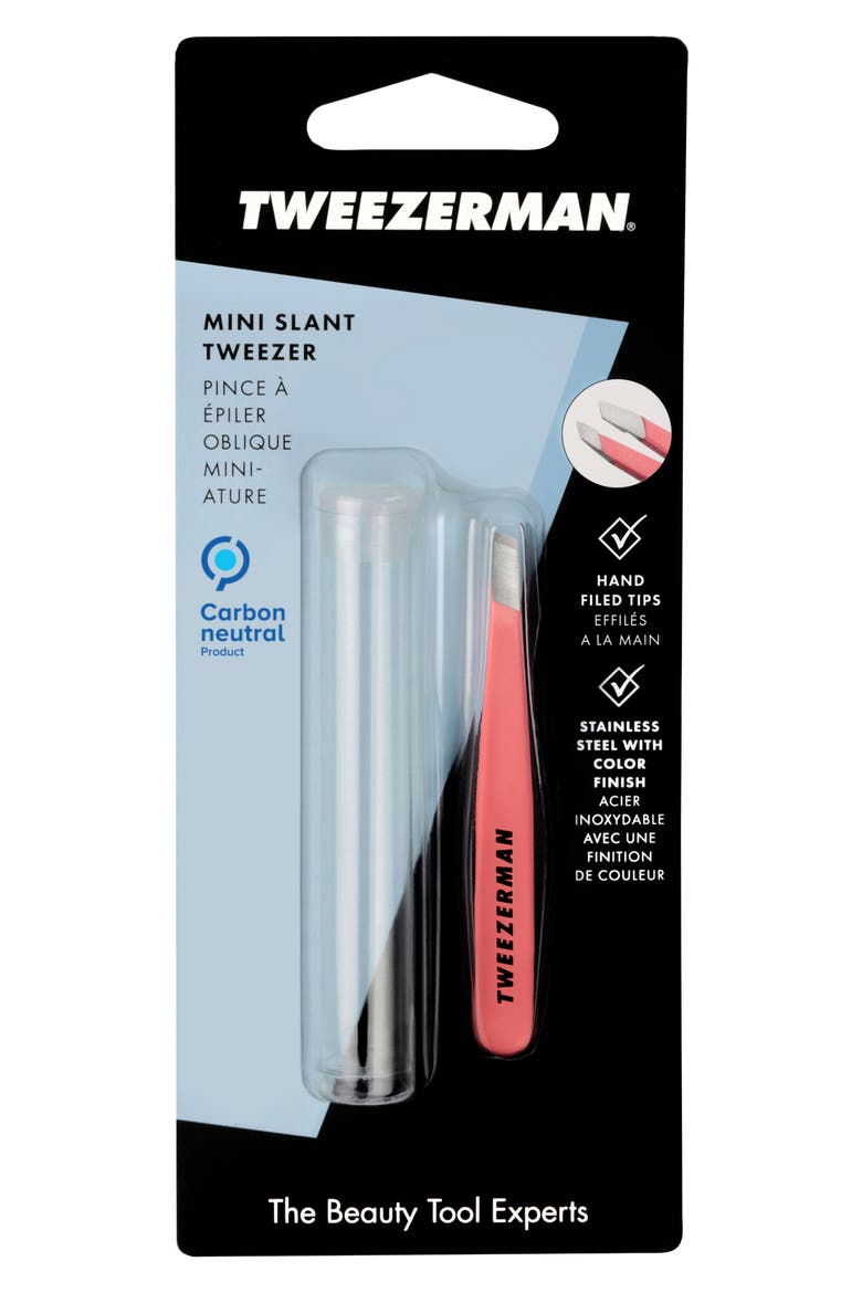 Mini Slant Tweezer, Alternate, color, GERANIUM