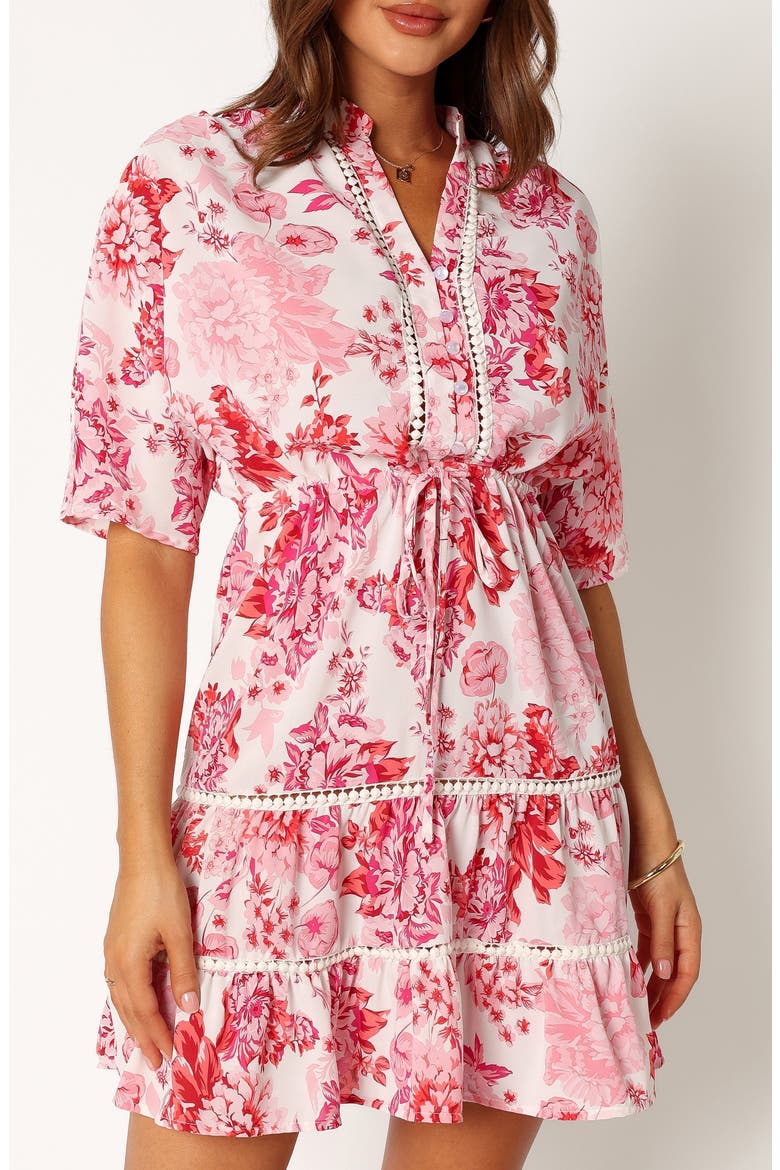 Sienna Floral Minidress, Alternate, color, PINK