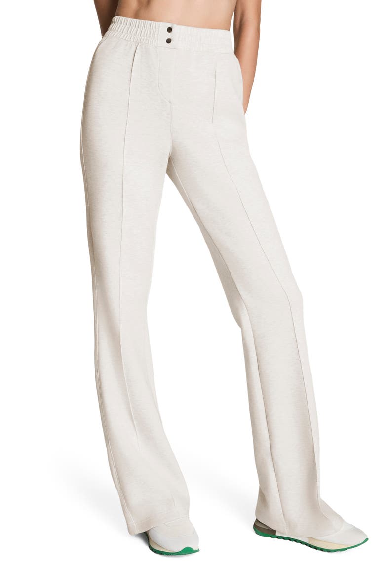 Brushed AirEssentials® Flare Leg Pants, Main, color, HEATHER CREAM