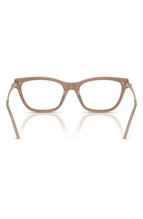 Emporio Armani 54mm Cat Eye Optical Glasses In Brown
