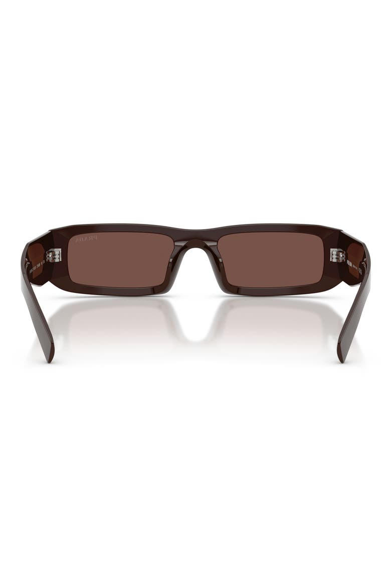 54mm Rectangular Sunglasses, Alternate, color, CIGAR / BLACK CHOCOLATE