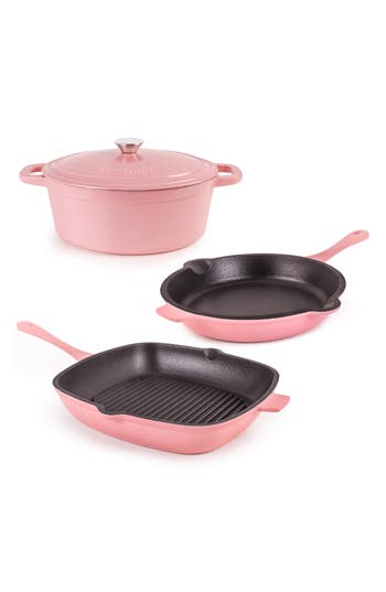 Berghoff 4-piece Neo Cast Iron Cookware Set In Pink
