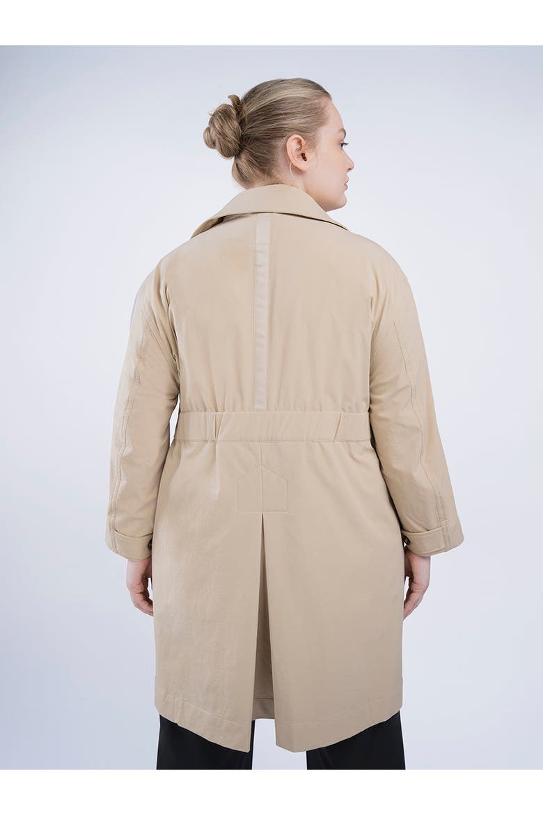 Tech Twill Trench Coat Plus Size, Alternate, color, Stone