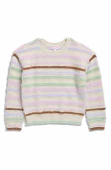 Kids' Striped Fuzzy Sweater