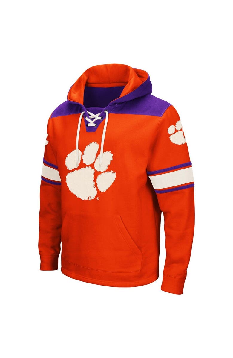 COLOSSEUM Men's Colosseum Orange Clemson Tigers 2.0 Lace-Up Pullover Hoodie, Alternate, color, Orange