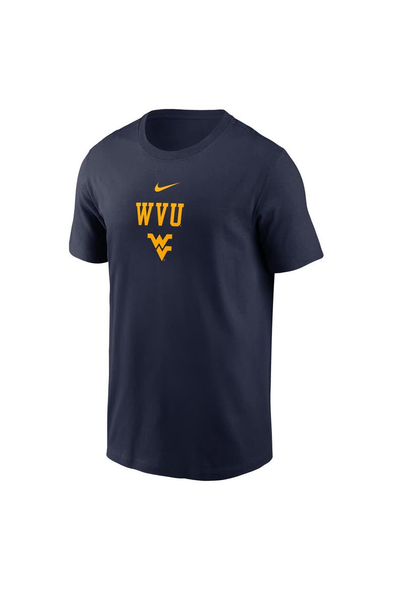 Men's Nike Navy West Virginia Mountaineers 2-Hit Stacked T-Shirt, Alternate, color, Navy