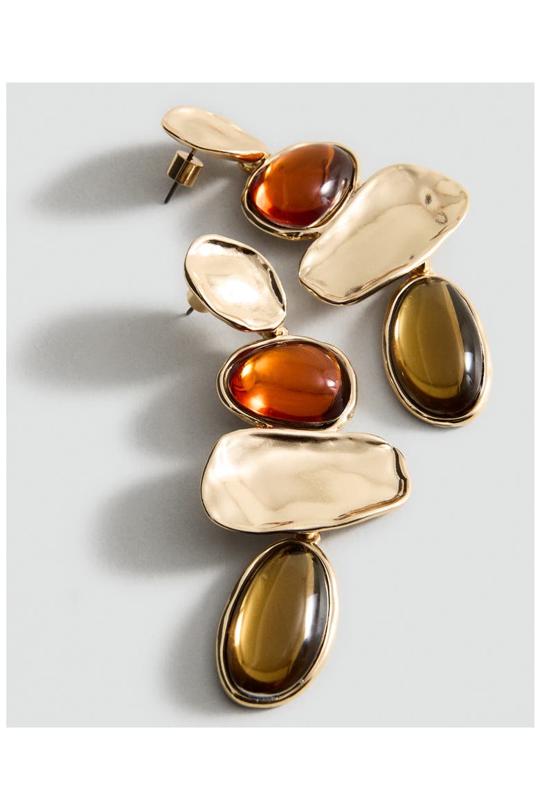 Mixed Media Drop Earrings, Alternate, color, GOLD