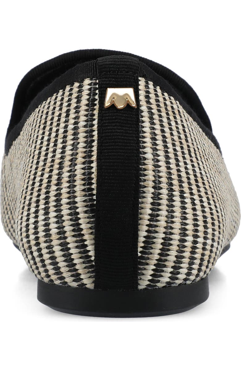 Birdies The Starling, Alternate, color, Black/Off White Raffia