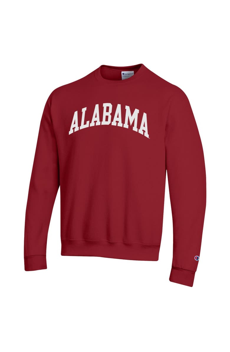 Champion Men's Champion  Crimson Alabama Crimson Tide Basic Arch Fleece Pullover Sweatshirt, Alternate, color, Crimson