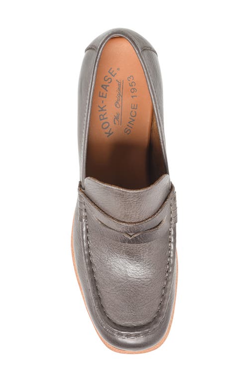 Kork-ease ® Barbara Platform Penny Loafer Pump In Gray
