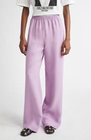 Valentino Garavani Silk Cady Couture Wide Leg Pants